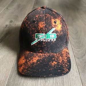 Vintage Canvas Black White Green Tie Dye Hat